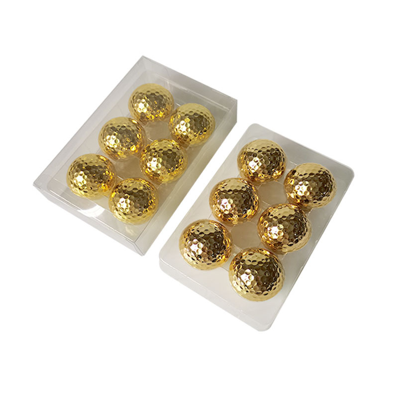 Golf double gold ball plating golf gold double gift ball golf ball plating
