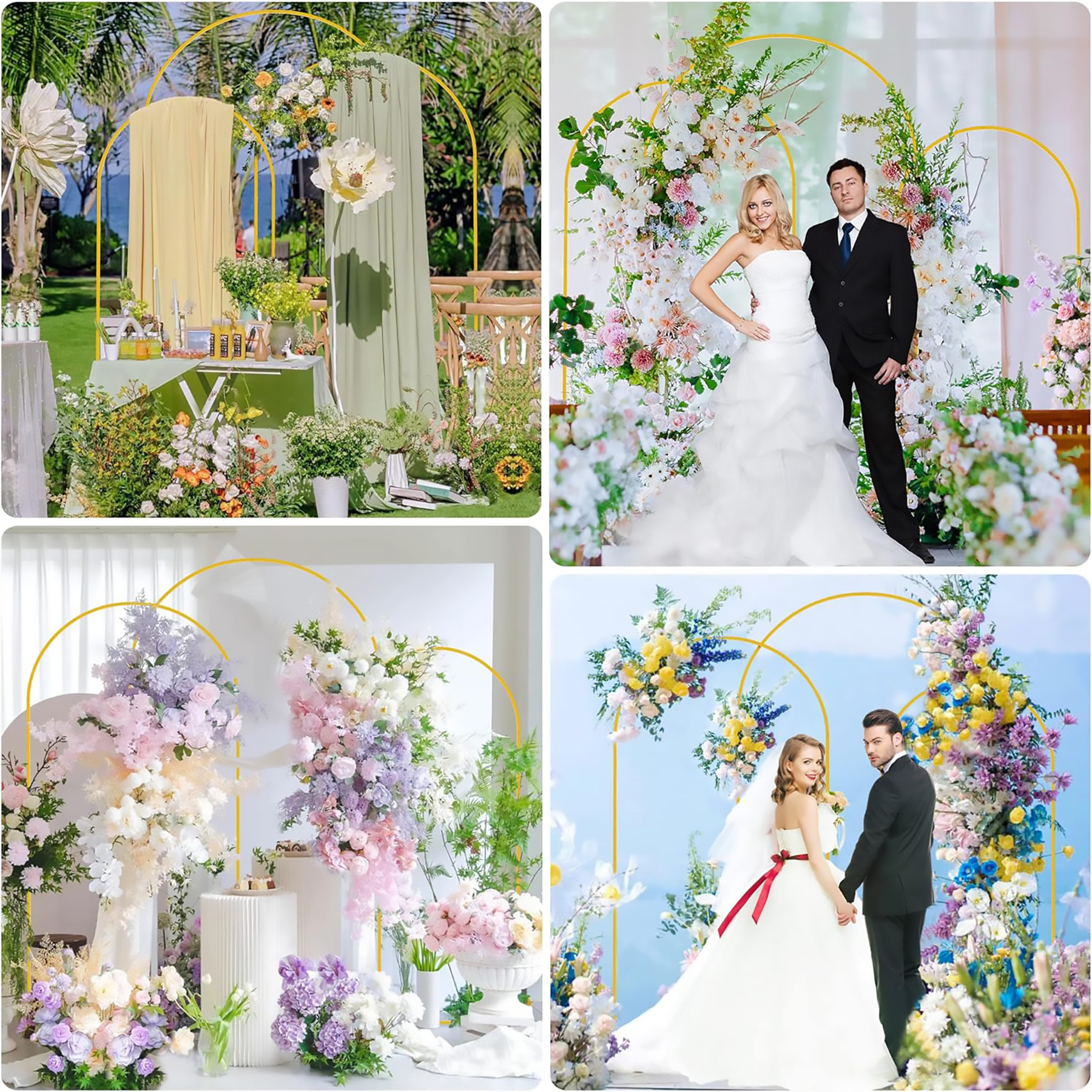 Metal arch wedding festival arched door party venue layout props a variety of ring iron bracket factory wholesale