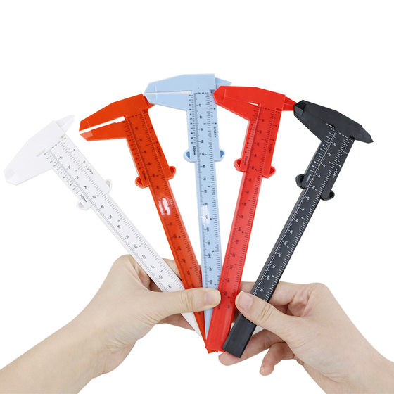 150mm double scale plastic vernier caliper Wen play jewelry measurement student caliper mini measuring tool wholesale