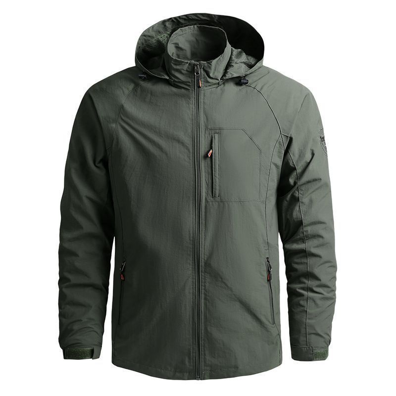 Cross-border Factory Supply Quick-drying Jacket Men's Loose Casual Spring and Autumn Thin Men's Jacket Military Workwear
