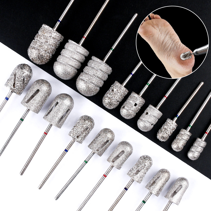 Stainless steel round sanding head foot sand cap foot sanding pedicure drill bit sanding tool