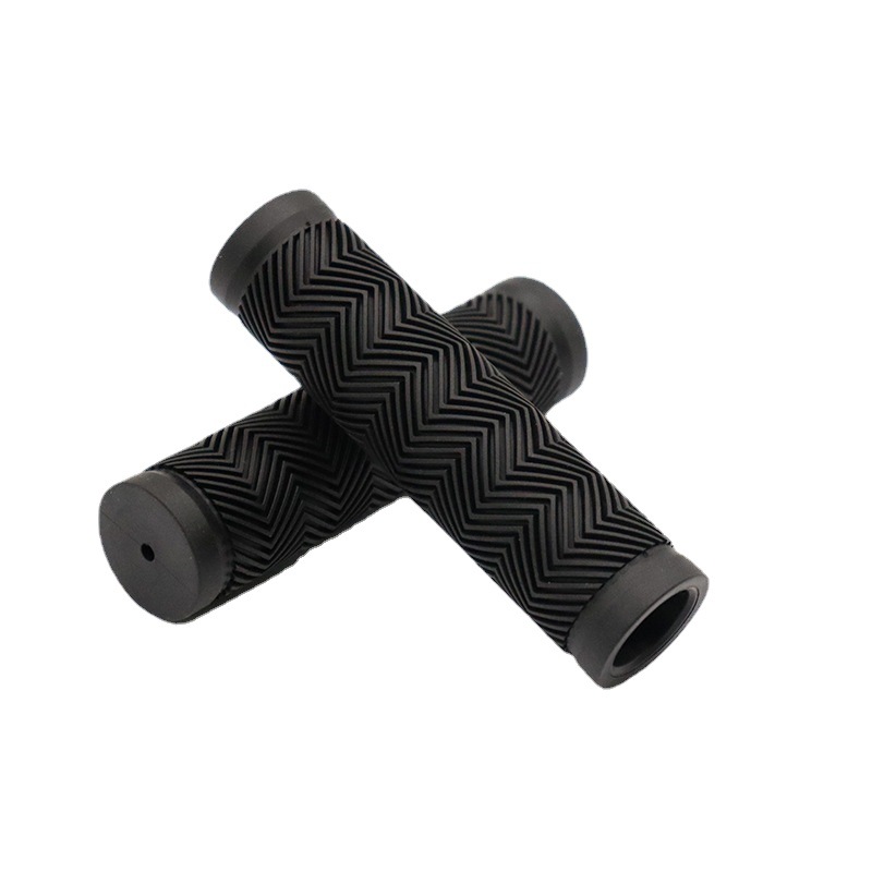 Factory wholesale bicycle water pattern handle set soft rubber single double mountain bike rubber handle set folding road car stroller