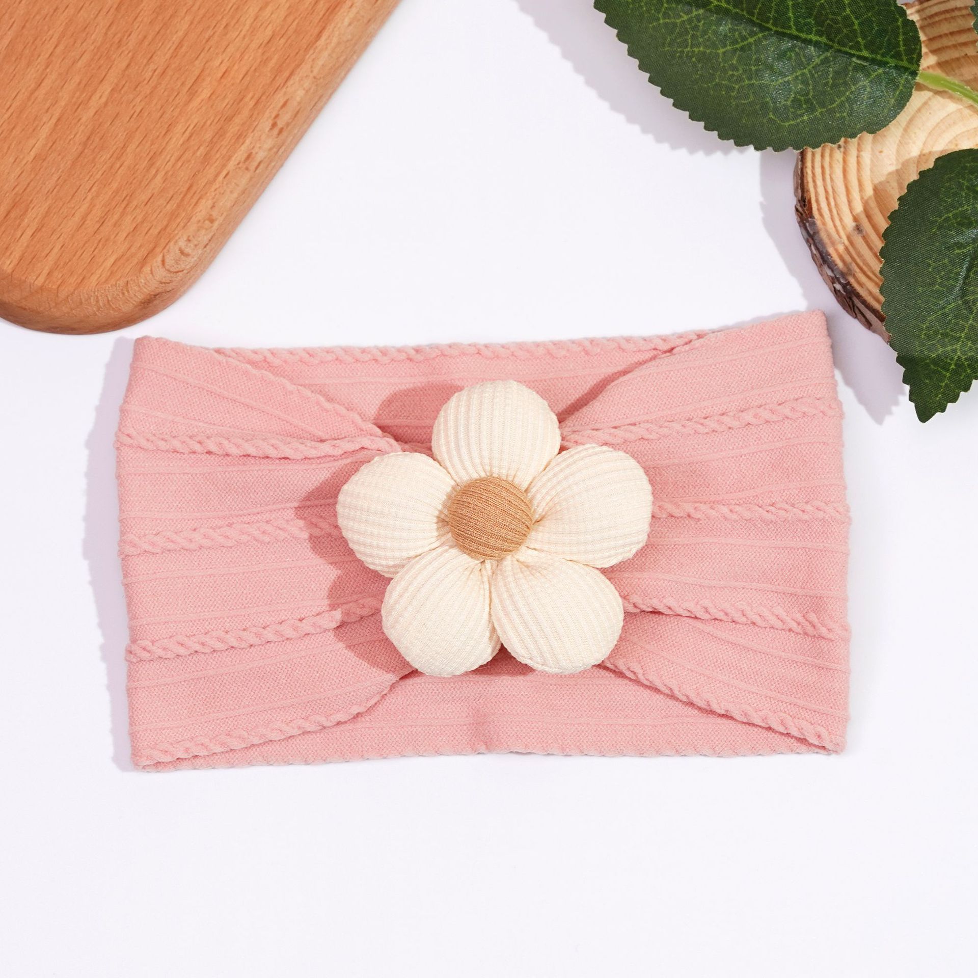 Cross-border Baby Hair Band Small Flower Children's Jacquard Nylon Hair Band Chimney Door Protecting Hair Accessories for Boys and Girls Baby Headline Covering