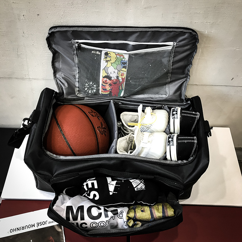 跨境篮球包运动训练健身包单肩斜挎包大容量男女短途旅行包行李袋