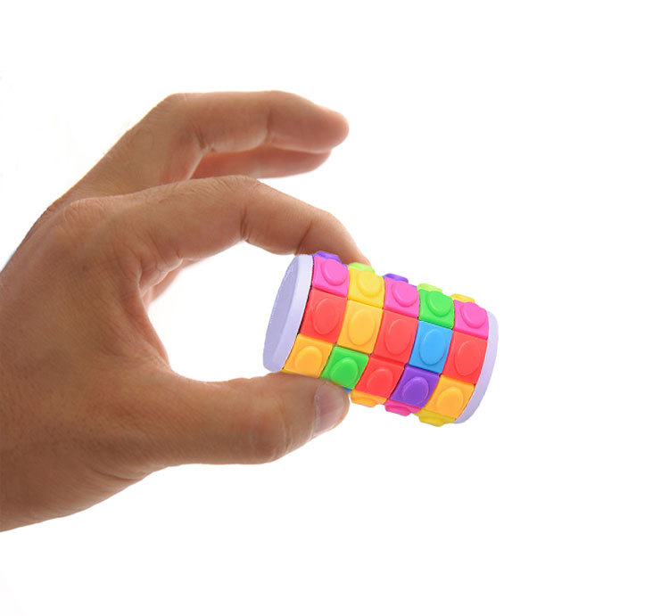 Amazon Hot Selling Three-Dimensional Rotating Cylindrical Rubik's Cube Children's Educational Sliding Magic Tower Decompression Rubik's Cube Gift Toy