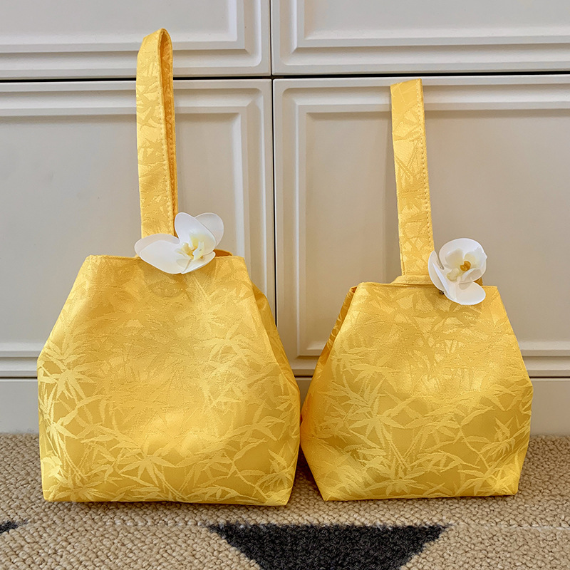Flower blooming rich series French Chinese style gift bag butterfly orchid peony bamboo national fashion gift bag