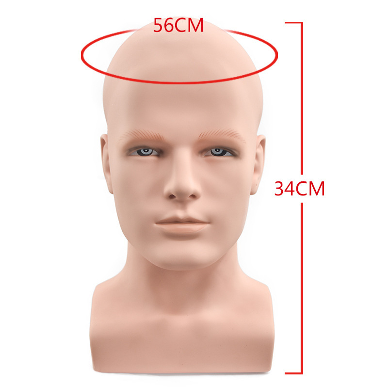 芸術男性モデルは、pvcの柔らかいかつら帽子のイヤホン男性の頭のモデルを刺すことができます。|undefined