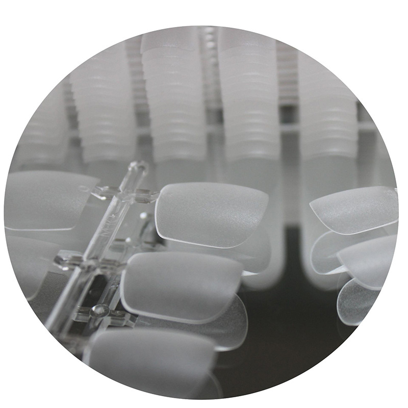 [Long] split Nail Piece Carving-free frosted folding seamless nail shop split nail piece long short nail piece