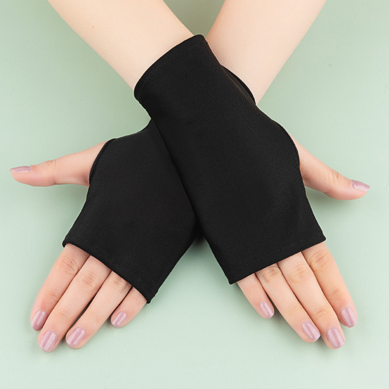 Summer Thin Women's Ride Anti-ultraviolet Elastic Half-finger Short Sunscreen Outdoor Sunshade Scar Cover Tattoo Gloves