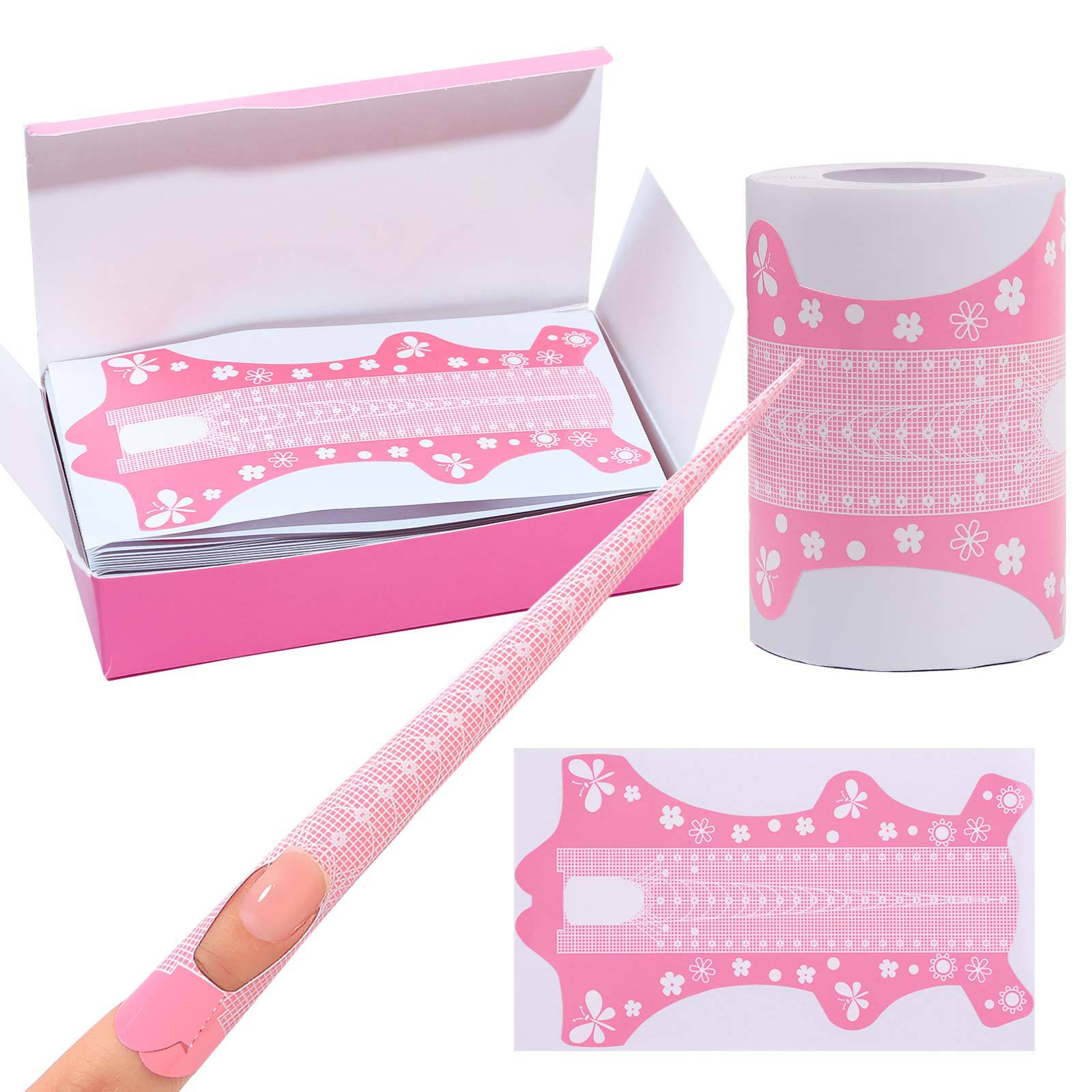 Cross-border nail art new paper holder tools new nail art pink extension glue paper holder nail art tools aluminum wholesale