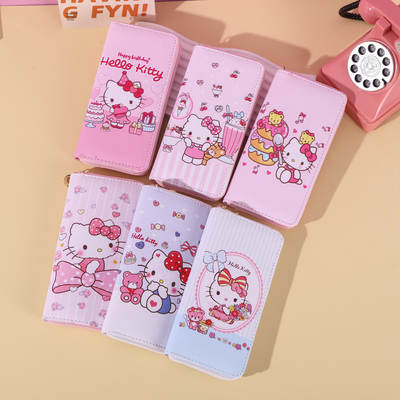 Cross-border supply Japanese and Korean fashion creative cartoon cat multi-compartment zipper Women's Student wallet Sanrio foreign trade