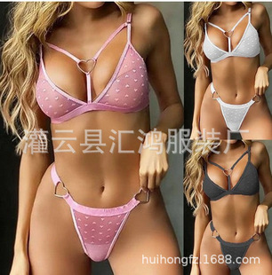 Внешняя торговля сексуальное нижнее белье AliExpress сексуальная любовь сетка три точки две части 1081