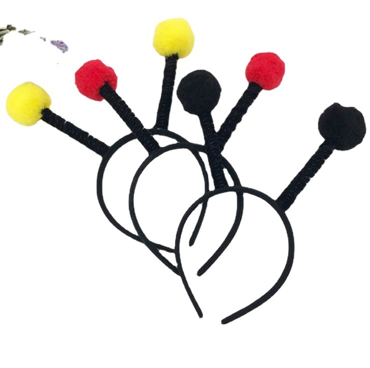 Children's Day Performance Fur Ball Ladybug Beetle Performance Small Ant Bee Antennae Headwear Hair Band Special Price
