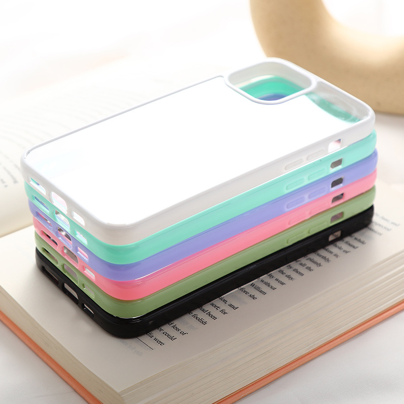Suitable for macaron color edge frame shell cream glue acrylic mobile phone shell diy Apple 15p epoxy groove shell Special