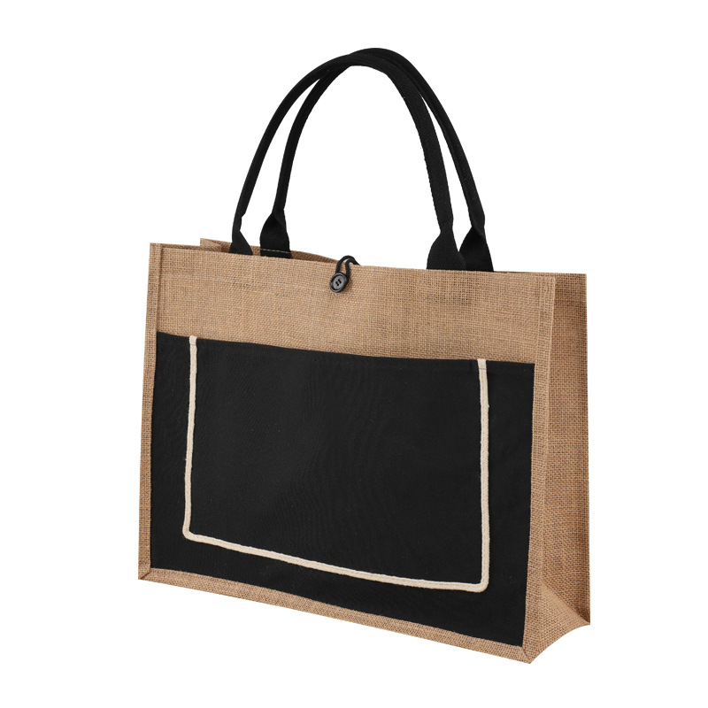 in stock Unprinted Linen Bag Printable Logo Portable Linen Bag with Coated Cotton Bag Laminated