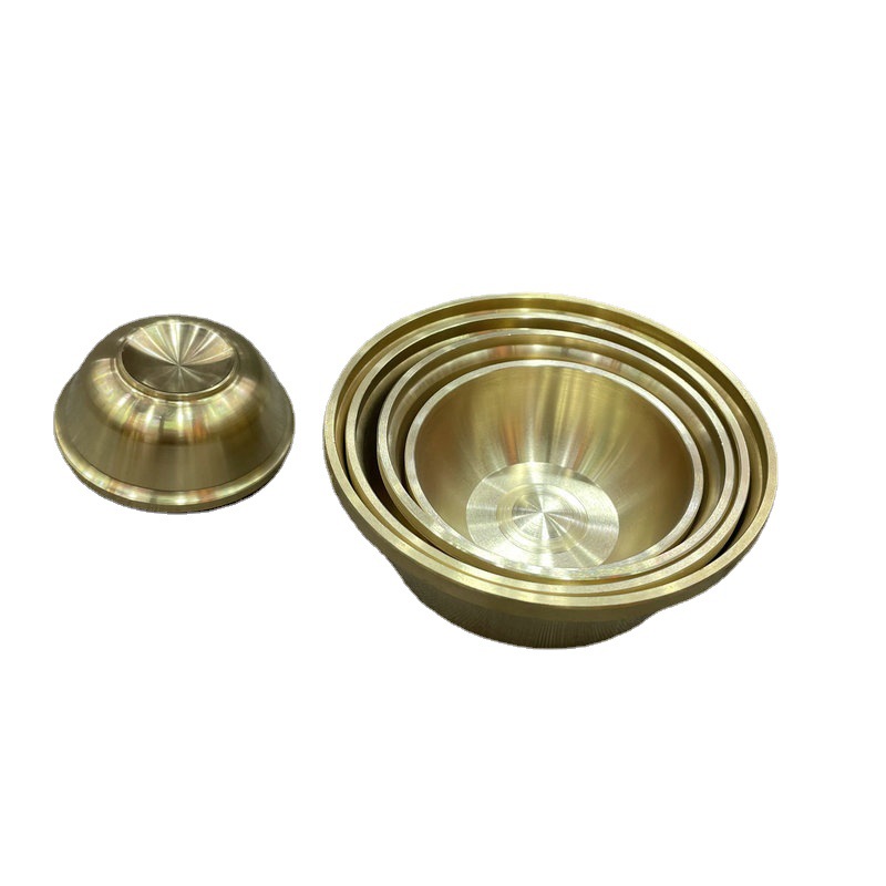 Brass thickened copper bowl tableware decoration suit size bowl copper household home decoration Buddha worship supplies worship jewelry