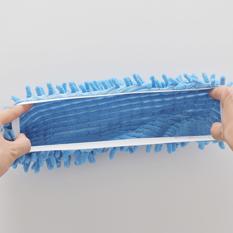 Factory wholesale floor cleaning removable and washable mop shoes chenille lazy mop shoes cover mop cover