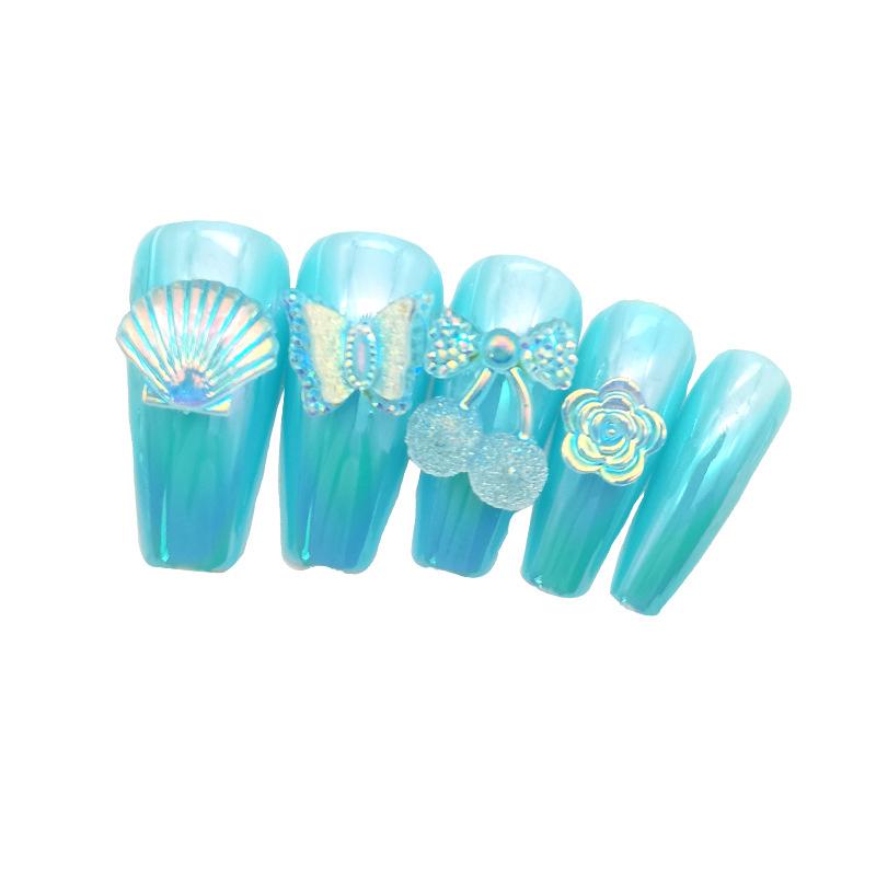 Spring and summer new aurora nail ornaments butterfly nail ornaments nail patch diy decorative diamond ornaments manufacturers wholesale