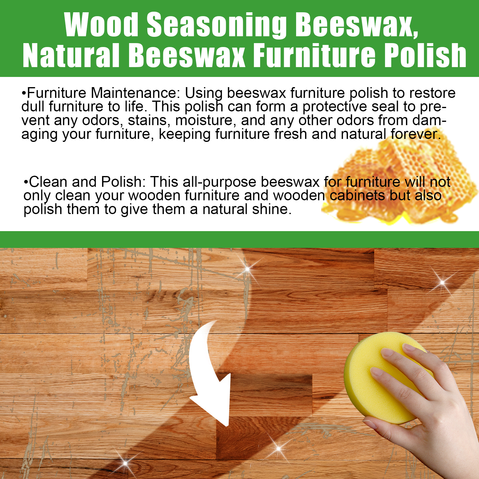 Jaysuing wooden scratch repair beeswax solid wood floor furniture waxing maintenance slight scratch repair