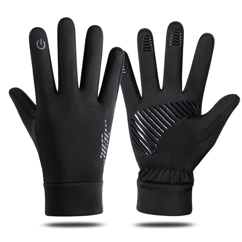 Cycling gloves men's Q806 autumn and winter reflective silicone non-slip warm touch screen outdoor sports mountaineering ski gloves