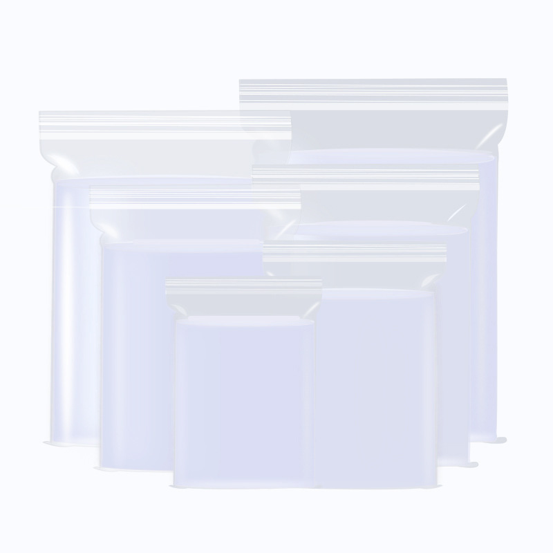 Transparent pe plastic Ziplock bag food preservation storage sealed bag dustproof packing bag small size sealing bag wholesale