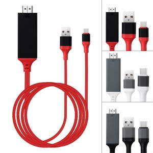 Tipo-C a HDMI4K HD teléfono móvil computadora conectada al proyector de TV misma línea de frecuencia Pantalla de transmisión en vivo misma transferencia de pantalla