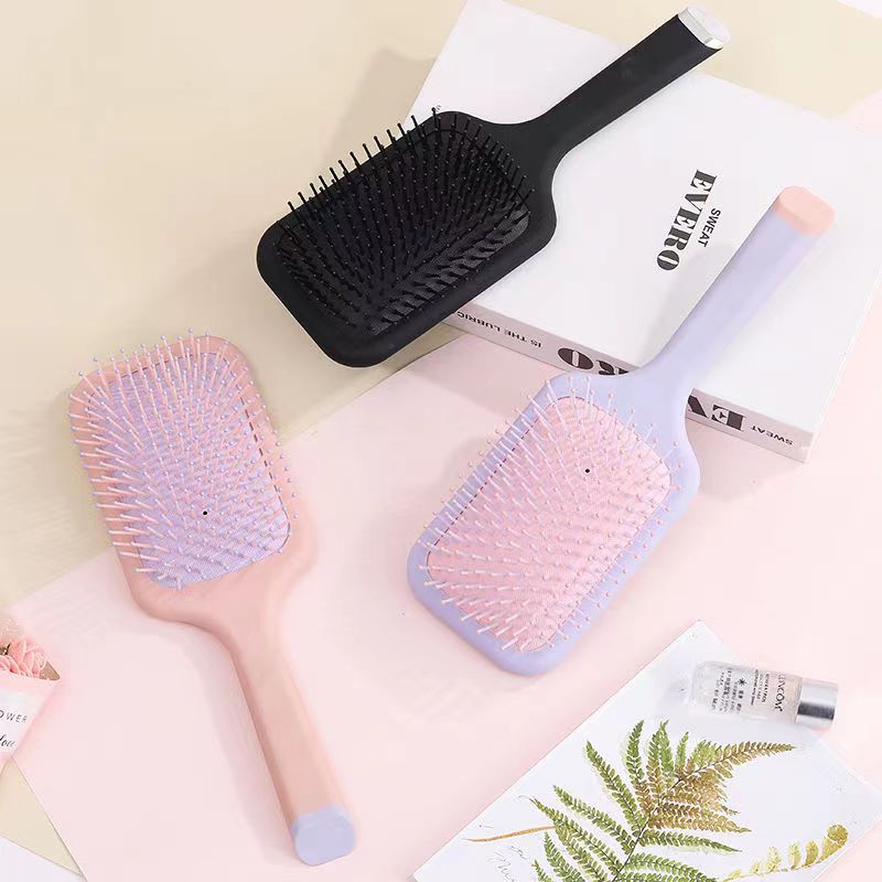 Air Cushion Comb Women's Black Massage Comb Household Anti-static Hair-free Large Board Comb Airbag Comb Portable ins Simple