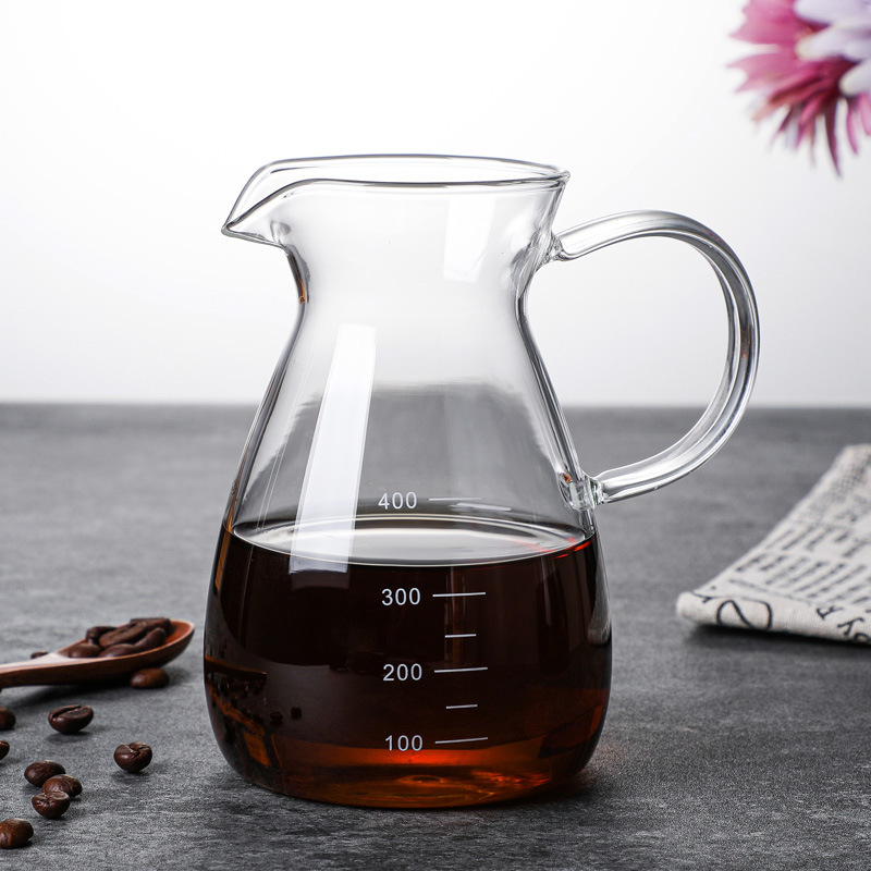 Wholesale Glass Coffee Pot Coffee Sharing Pot Coffee Maker Household Hand-made Glass Sharing Pot Ice Drop Coffee Pot