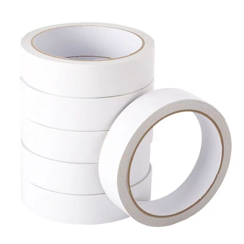 Factory wholesale high viscosity white double-sided adhesive student handmade strong transparent double-sided adhesive tape office stationery supplies