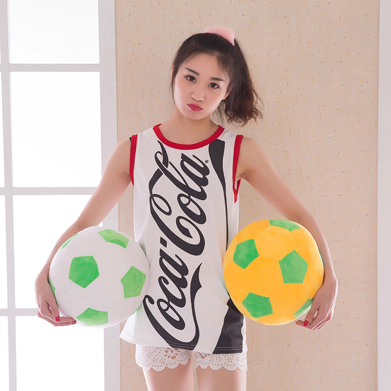 Creative football pillow cushion large spherical plush toy football mascot commemorative children gift wholesale