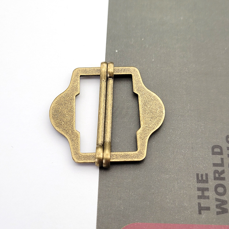 Spot Metal Double Needle Hexagon Buckle Alloy Vest Back Belt Adjustable Buckle Trapezoidal Sliding Buckle Four-gear Buckle