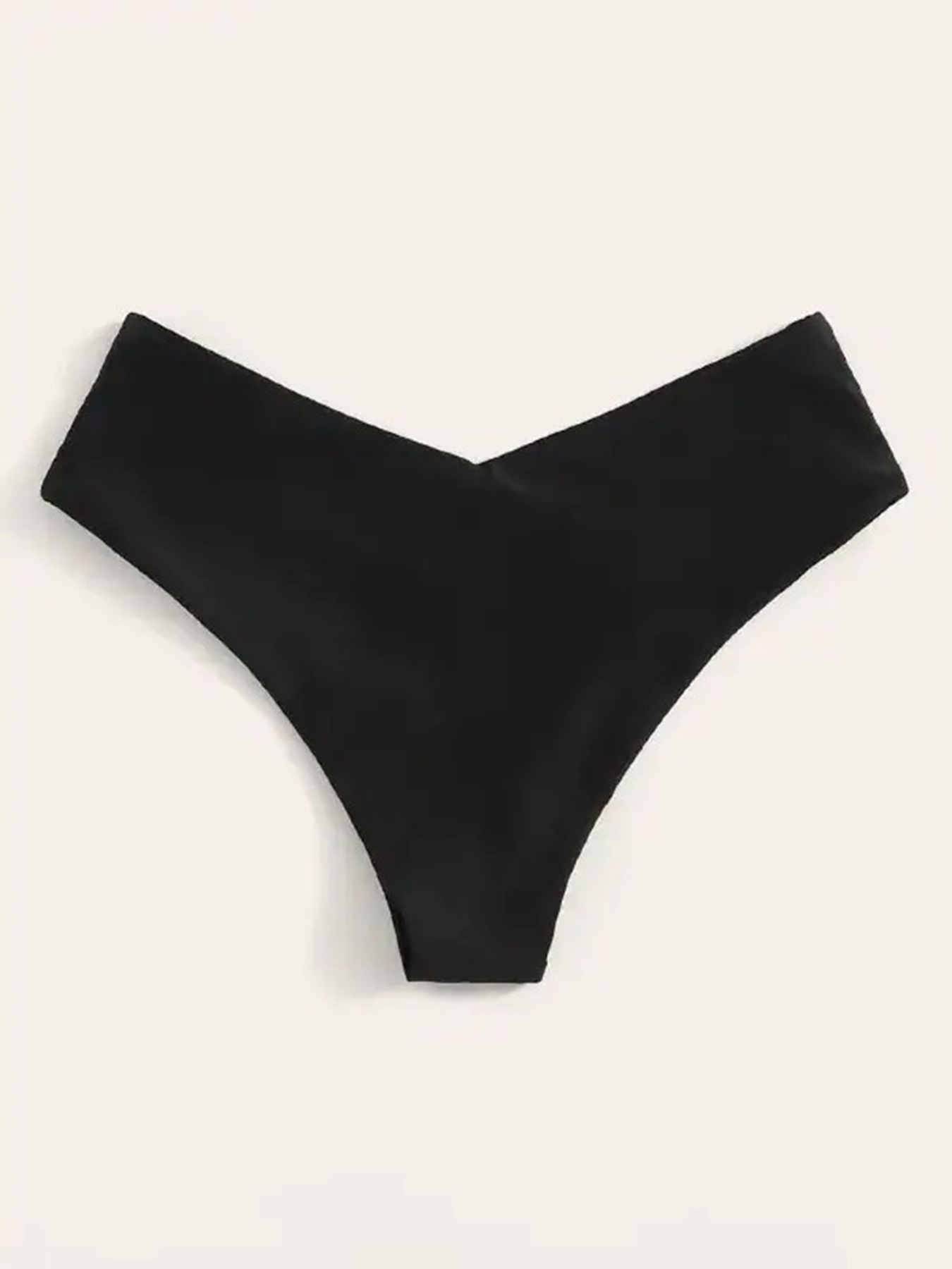 2024 cross sexy seamless solid color low waist bikini bottoms women's one-piece swimsuit bottoms g-string