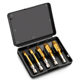 Screw remover 5PCs single-head titanium-plated high-speed steel sliding tooth broken wire removal tool hexagonal handle screw remover