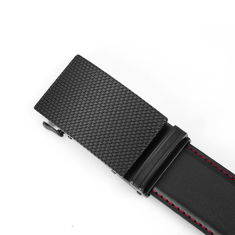 Cross-border Genuine Leather Men's Automatic Buckle Belt Business New Adjustable Cowhide Belt Amazon ebay