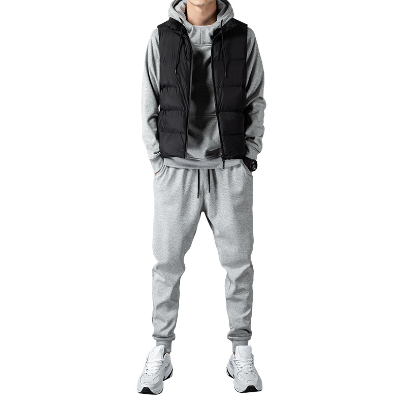 Sweater sweatpants sports suit men's 2023 Spring and Autumn New hooded T-shirt casual pants fashion brand coat men