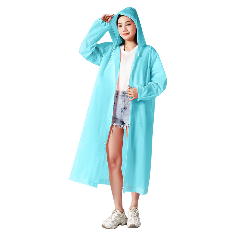 Non-disposable EVA raincoat for adults and children thickened and lengthened rainstorm-proof outdoor rafting travel portable poncho