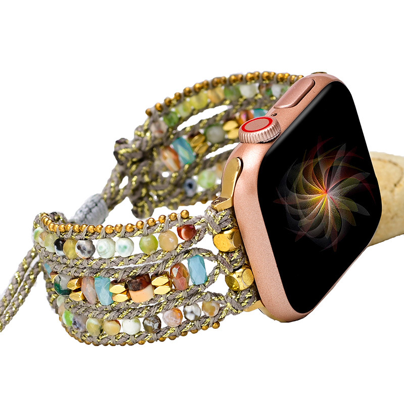 Bohemian style Apple Watch band natural stone woven Apple Watch band foreign trade exclusive for manufacturers