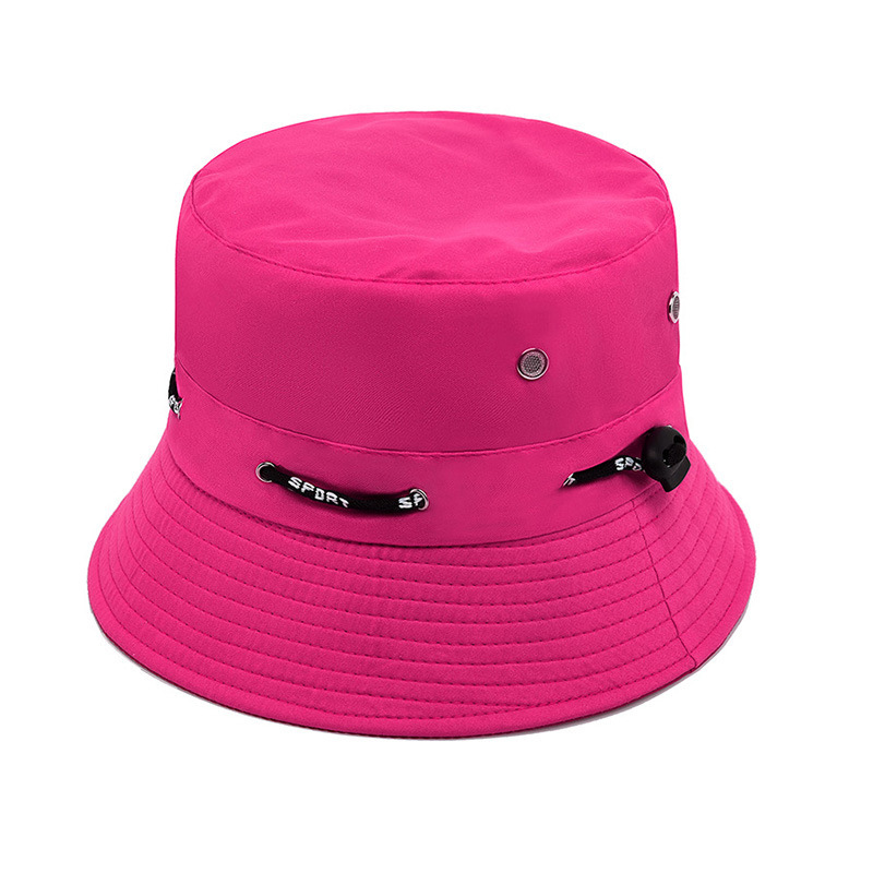 Summer men's fisherman hat female sun hat outdoor fishing hat drawstring sun hat basin hat mountaineering hat team hat
