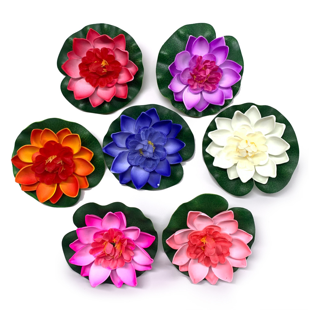 EVA simulation Lotus lotus leaf pond fish tank decoration Buddhist temple offerings eternal flower foam fake flower water lily fake lotus