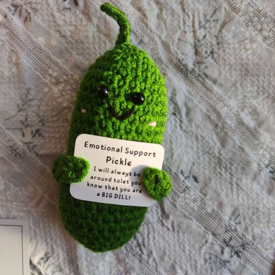Cross-border emotional cucumber hand-made potato positive energy ornaments wool crocheted finished wholesale