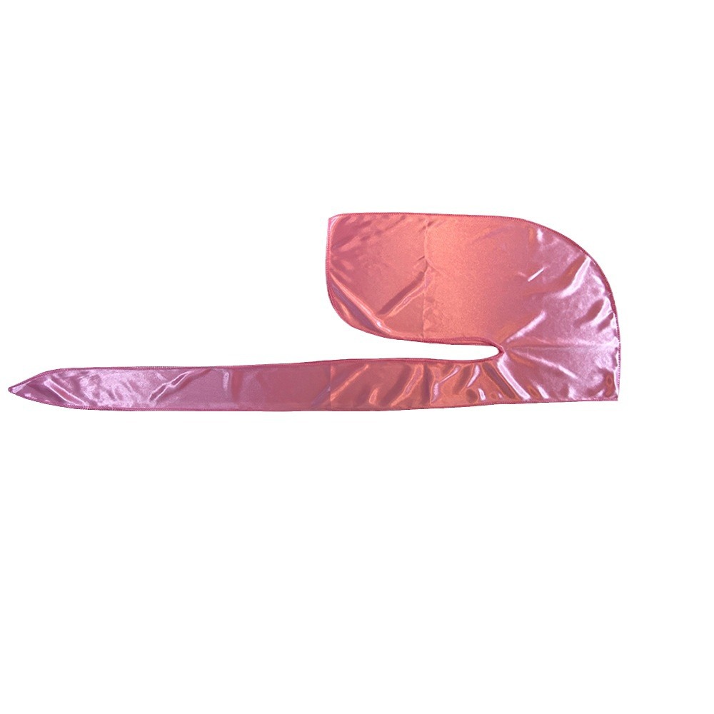Street Dance Riding Outdoor Headscarf Lace-up Elastic Thickened Encryption Gloss Cloth Long Tail Cap Cross-border SILKY DURAG
