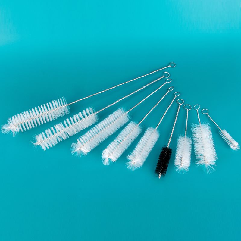 Stainless steel bottle cleaning brush teapot mouth beaker water bottle test tube cleaning brush nylon suction tube brush wholesale