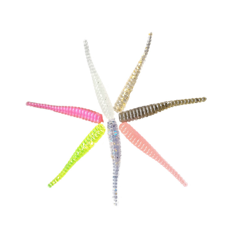 Wholesale Luya bait 35mm0.3g needle tail 10 pieces 1 pack Soft Bait fishing gear root fishing soft bait fishing Green tip horse mouth oblique mouth