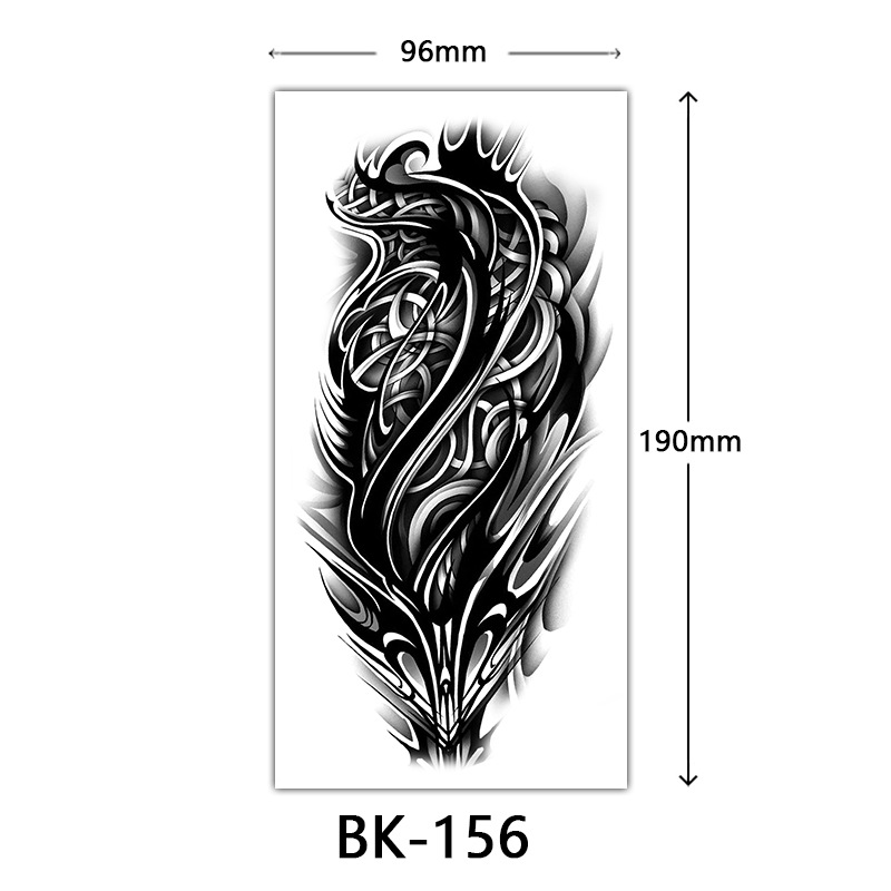 Cross-border Sketch Flower tattoo Sketch tattoo Sketch tattoo Paper Rose Flower Black and White Flower