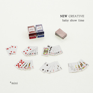 52Dollhouse 1:12 miniature food play scene model doll house accessories poker cards Y114