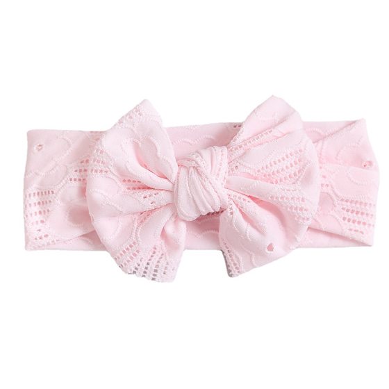 Cross-border new children's lace headband bow hair accessories baby hairband soft thin baby wide-brimmed hair band