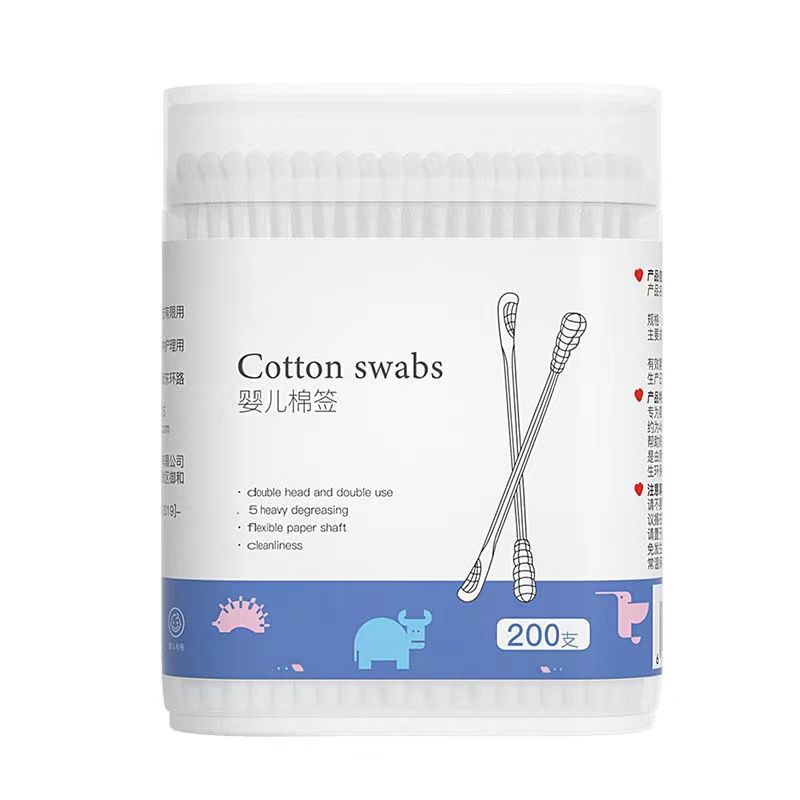 Baby cotton swab baby special small head cotton swab ear spoon head ear nose newborn baby care paper shaft cotton swab