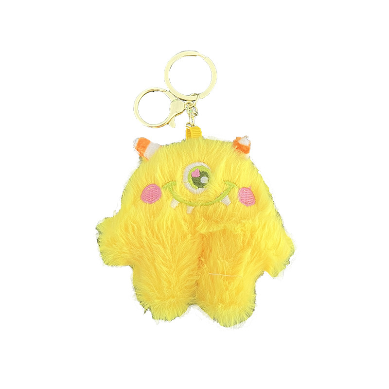 New One-Eyed Little Monster Plush Keychain Doll Bag Pendant Cute Cartoon Key Chain Small Gift