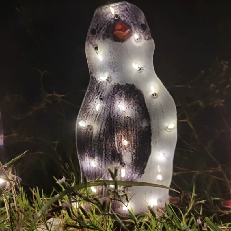 Light-Up Penguin Christmas Decoration New Luminous Penguin Ground Plug