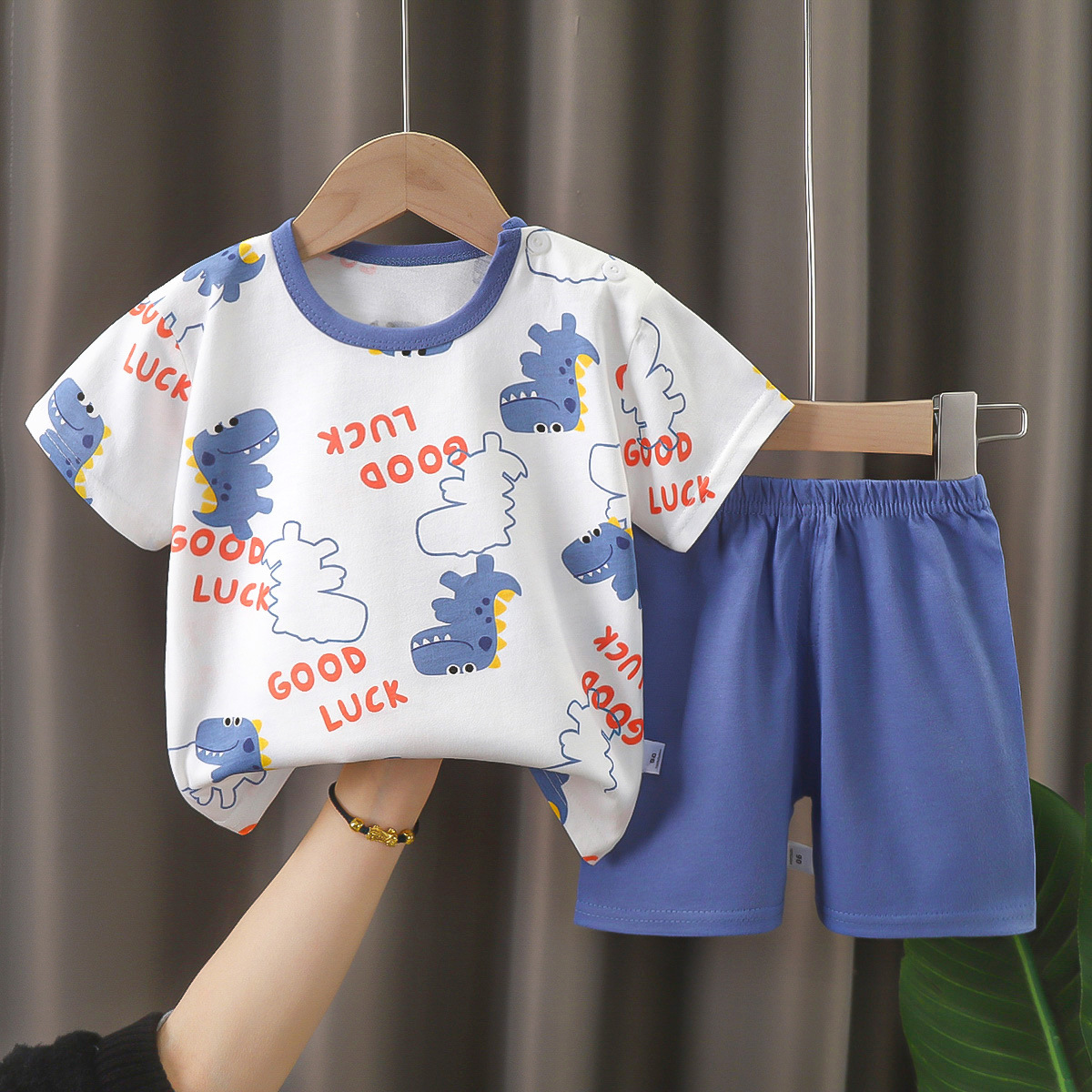 Children's short sleeve suit cotton summer new baby shorts clothes boys summer girls t-shirt children's clothing wholesale